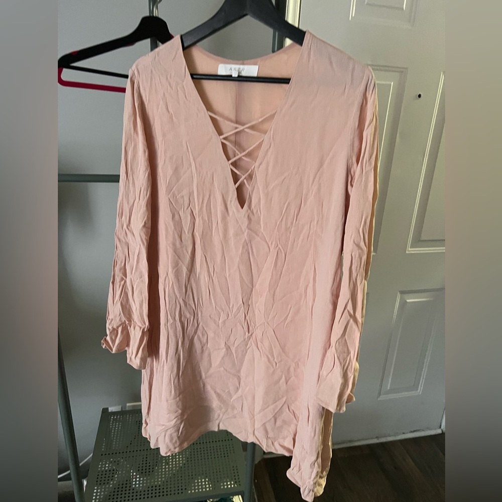 Peach long sleeve dress size large